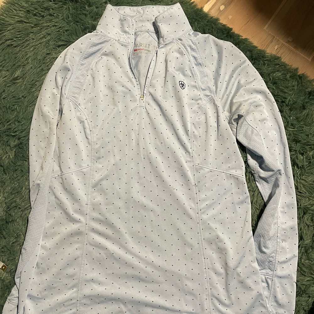 Ariat Tek Pullover Women’s M Polka Dot Heat Series 1/4 Zip Long Sleeve Western
